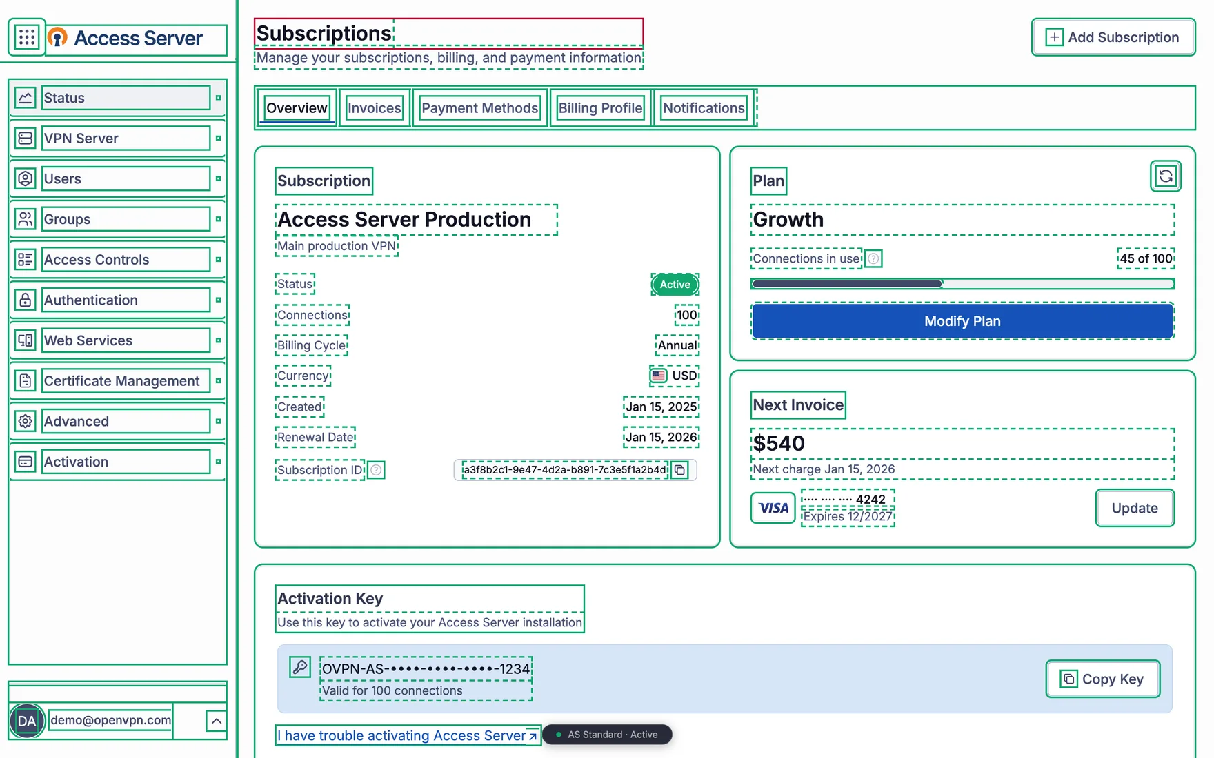 The DS audit overlay outlining every element in a running app